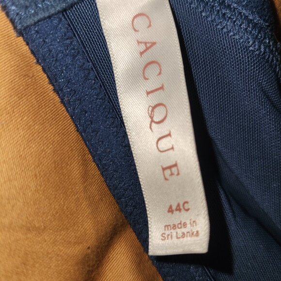 Cacique Denim Blue and Lace Underwire Bra 44C - Picture 4 of 6